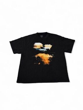 Zach Bryan Quittin' Time Tour Blur Graphic Print Size XL Black T-Shirt